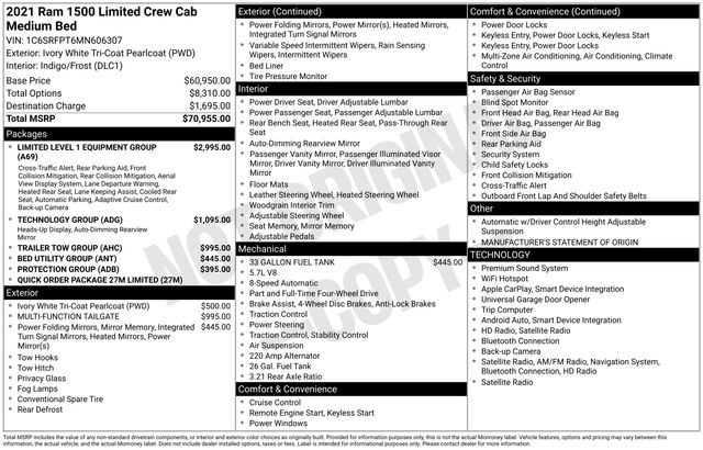 ram ram 1500 pickup 2021 1C6SRFPT6MN606307 image ram ram 1500 pickup 2021 1C6SRFPT6MN606307 image